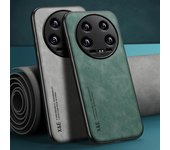 Funda de cuero PU de lujo para Xiaomi 14 Ultra 5G, funda magnética para coche, funda protectora de silicona para teléfono Xiaomi Mi 14 Pro Mi14 For Xiaomi 14 Ultra gris oscuro