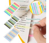 Pegatinas de colores, banderas de notas adhesivas transparentes, tiras muy finas, pegatinas grabables O W6E8 Macaron-one-size