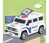 Modelo de coche SWAT, hucha, contraseña de huella digital, cajero automático, moneda en efectivo, papel de desplazamiento automático, caja de ahorro de dinero, juguetes para niños blanco
