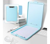 Carpeta de archivos A4, portapapeles A4, estuche impermeable, gran capacidad, carpeta de archivos A4, almacenamiento de archivos, tablero de plástico con sujetapapeles