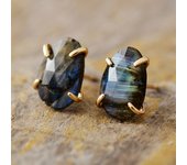 BLINGBAY - Pendientes colgantes de piedra de cristal natural creativos de estilo étnico bohemio para mujer, joyería retro popular de alta gama
