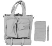 Bolsa de pañales, bolso de hombro, gran capacidad, aislante, para bebés, ajustable y desmontable.