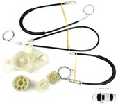 BWR237 Kit de reparación de regulador de elevalunas eléctrico, puerta delantera izquierda para VW Transporter T5 Caravelle Multivan 2003-2015 7H0837753