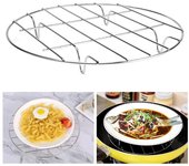 Soporte de rejilla para olla a presión de acero inoxidable de alta resistencia, soporte para cocinar al vapor plata