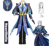 Neuvillette-Disfraz de Genshin Impact para hombre, ropa de Cosplay, peluca de Neuvillette, disfraz de Halloween y Navidad XS