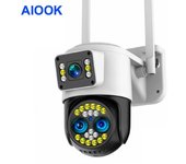 AIOOK YOOSEE APP Cámara de seguridad Wifi PTZ Cámara CCTV inalámbrica para exteriores HD 24MP 8K ZOOM 10X Seguimiento automático Llamadas bidireccionales Visión nocturna en color Camera+batterie