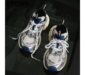 Zapatos de papá de París, zapatos casuales deportivos de suela gruesa de moda para mujer, zapatos retro con cordones para mujer 35 azul