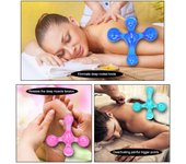 Herramienta de masaje de 4 vías para masajeador corporal de reflexología con punto gatillo verde