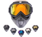 Máscara de esquí y snowboard unisex, gafas de esquí para motonieve, gafas protectoras a prueba de viento para motocross, gafas de seguridad con filtro bucal