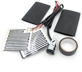 Calentador de manillar con calefacción eléctrica para motocicleta, calentador de agarre, puños calefactables de 12V para motocicleta, negro