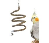 resistant with Bell Parrot Climbing Rope Cockatiel Training Toy Bird Cage Toy Parrot Stand Perch 1 meter