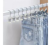 1/3/5/10 piezas de pinzas para ropa de acero inoxidable con gancho, organizador de ropa, clip portátil para colgar, percha para armario, gestión eficiente de la ropa 1PCS negro
