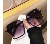Gafas de sol vintage de montura grande para hombre y mujer, marca de moda, gafas de sol cuadradas de lujo Advanced Sense, gafas de sol femeninas, accesorio de moda no polarizado color rosa