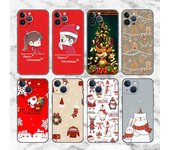 Funda con dibujos navideños para iPhone 14, 11, 13, 12 Pro, 7, XR, X, XS Max, 8 Plus, 6, 6S, 14Pro, color negro iPhone 6 6S