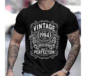 Camisetas de cumpleaños número 40, camisetas vintage de 1984, camisetas envejecidas a la perfección, camisetas unisex de 20, 30, 50, 60, 70 y 80 años, regalo nacido en 1984 S beige