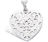 Les Trésors De Lily [H2640] - Pendentif Argent 'Love' argenté (rhodié) - 18x18 mm plata