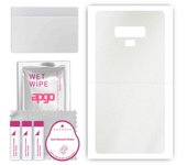 apgo Protective Skin Sticker for the back compatible with Samsung Galaxy Note 9, Wrap Film, Foil, Vinyl - Pattern Matte Transparent