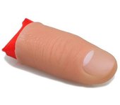 Accesorios para trucos de magia inteligentes, punta del pulgar del dedo de plástico que aparece en primer plano + seda roja