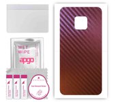 apgo skin sticker film foil vinyl for the BACK compatible with Huawei Mate 20 Pro, scratch-resistant, easy to install - Carbon Chameleon CAKA5