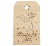 Pend. Bois  magie de noël  ,FSCMixCred, nature, 4,8x8,2cm