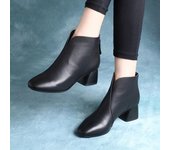 Botas de plataforma plana para mujer, botas de primavera, negras, con cordones, negras, zapatos Creepers medianos, calzado de fiesta de moda 35