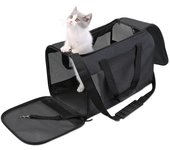 Transportín para mascotas, transpirable, plegable, portátil, ahorro de trabajo, gran espacio, herramienta para colgar, práctica Diagonal negro