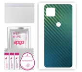 apgo Protective Skin Sticker for the back compatible with Motorola Moto G Power 2021, Wrap Film, Foil, Vinyl - Pattern Carbon Chameleon CAKA1