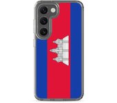 Coque Téléphone - Samsung - Galaxy S22 - Drapeau Cambodge - Souple - Multicolore