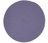 TAM TAM Tapis en coton réversible effet cordage diamètre 70 cm - Bleu corsica