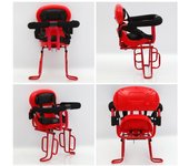 Asiento de bicicleta para niños, portador de asiento para niños montado en la parte trasera para niños y niños pequeños 6M6Y, soporta hasta azul