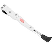 Pata de cabra para bicicleta de aleación de aluminio blanco, apta para bicicletas de 20, 24 y 26 pulgadas (blanco) blanco
