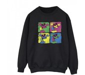 Disney Sudadera con capucha de Mickey Mouse Pop Art para mujer/señoras L blanco