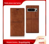 Funda con ranura para tarjetas y tapa magnética Dreamy para Google Pixel 8Pro y funda para teléfono móvil Pixel 7 de color liso pixel8pro negro
