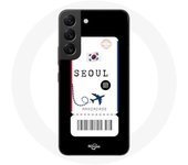 Coque pour Samsung Galaxy S21 FE Billet d'avion Seoul Corée du Sud