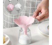 Embudos de cocina estilo flor de cerezo Dispensador de aceite de oliva para condimentos y líquidos en polvo Accesorios de cocina Herramientas de cocina blanco