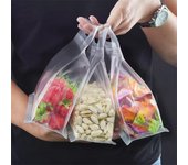 Bolsa de alimentos reutilizable, bolsa de almacenamiento de alimentos vertical para congelador, bolsa de silicona, organizador de cocina superior a prueba de fugas, bolsas frescas cerradas ADM 24x17cm