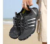 Zapatos de agua de playa Unisex, zapatos acuáticos de secado rápido para natación, zapatillas de playa, Surf, aguas arriba, zapatos deportivos ligeros para agua, zapatillas de deporte 36 negro