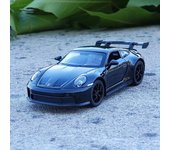 1:32 Porsche 911 GT3 Supercar Modelo de coche de aleación Diecasts Metal Juguete Coche Sonido y luz Niño Niños Juguete Coleccionables Regalo negro