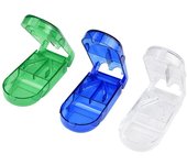 Caja cortadora de pastillas de medicina, caja portátil para medicamentos, molinillo útil, divisor, soporte para pastillas, cortador de tabletas, divisor, caja de pastillas 1PC transparente