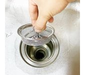 Colador de fregadero de alcantarillado de cocina, herramienta de limpieza de residuos, tapón de filtro de acero inoxidable, 1 ud. plata