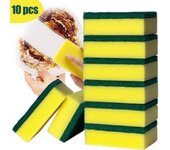 10 esponjas antirayaduras superabsorbentes multiusos para limpieza de platos de cocina.
