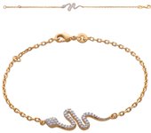 Les Trésors De Lily [J9610] - Pulsera chapada en oro 'Temptation' de oro blanco - 25x9 mm oro
