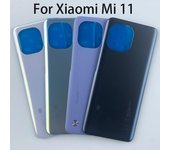 Para Xiaomi Mi 11 5G M2011K2C, M2011K2G Tapa trasera de batería de vidrio Nueva Mi11 Eleven Carcasa de puerta trasera con adhesivo Purple NO CE