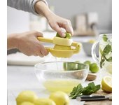 Exprimidor de limón exprimidor de mano exprimidor de lima y limón de doble tazón exprimidor Manual de cítricos de naranja exprimidor exprimidor Manual de cocina amarillo