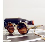 Gafas de sol polarizadas estilo steampunk para hombre, estilo retro, de marca, redondas, estilo punk, estilo gótico, con protección UV400 para mujer.