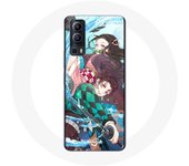 Coque pour Vivo Y72 Tanjiro et Nezuko Demon Slayer Kimetsu no Yaiba Anime
