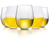 Juego de 2/6 copas de vino tinto de whisky de cristal sin tallo de 18,6 oz para degustación de vino, boda, aniversario, regalo de Navidad, fiesta 501-600ml