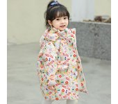 Chaqueta de plumón acolchada para niña, abrigo cálido con capucha de invierno para niños 100cm negro