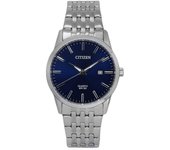 Reloj Citizen BI5000-87L de cuarzo con esfera azul medianoche y pulsera de acero inoxidable para hombre azul