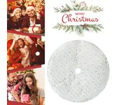 Falda para árbol de Navidad, extrasuave, resistente al desgaste, diseño clásico de copo de nieve, adorno redondo grande para árbol de Navidad 30Inch B